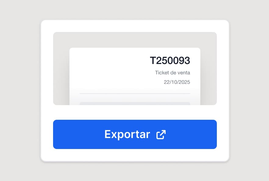Tarjeta ilustrativa de un documento y su opción de exportación