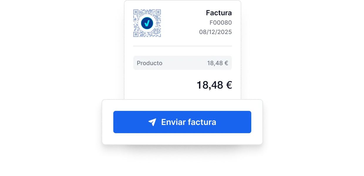 Crea y envía facturas Verifactu en segundos